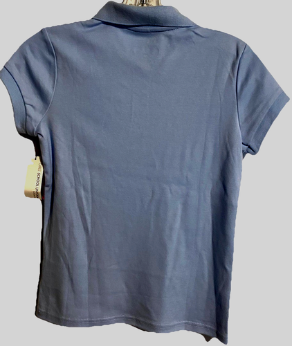Girls Blue School Uniform Polo Shirt Size L (10/12) Short Sleeves Button NWT - Picture 6 of 15