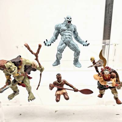 Papo Schleich Medieval Monster Ogre Yeti Big Foot Figures Fantasy D&D Toys