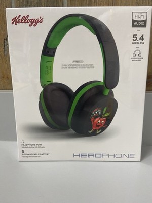 New Headphones KELLOGG'S APPLE JACKS CEREAL WIRELESS HEADPHONES SEALED NIB