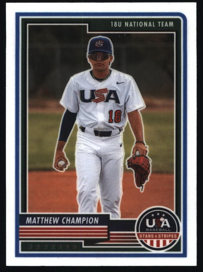 2023 Panini Stars & Stripes USA Baseball #5 Matthew Champion