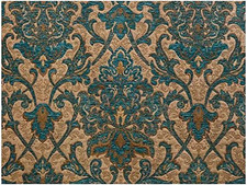 57" Wide Drapery Upholstery Damask Chenille Fabric Marina Blue Color Sold by the