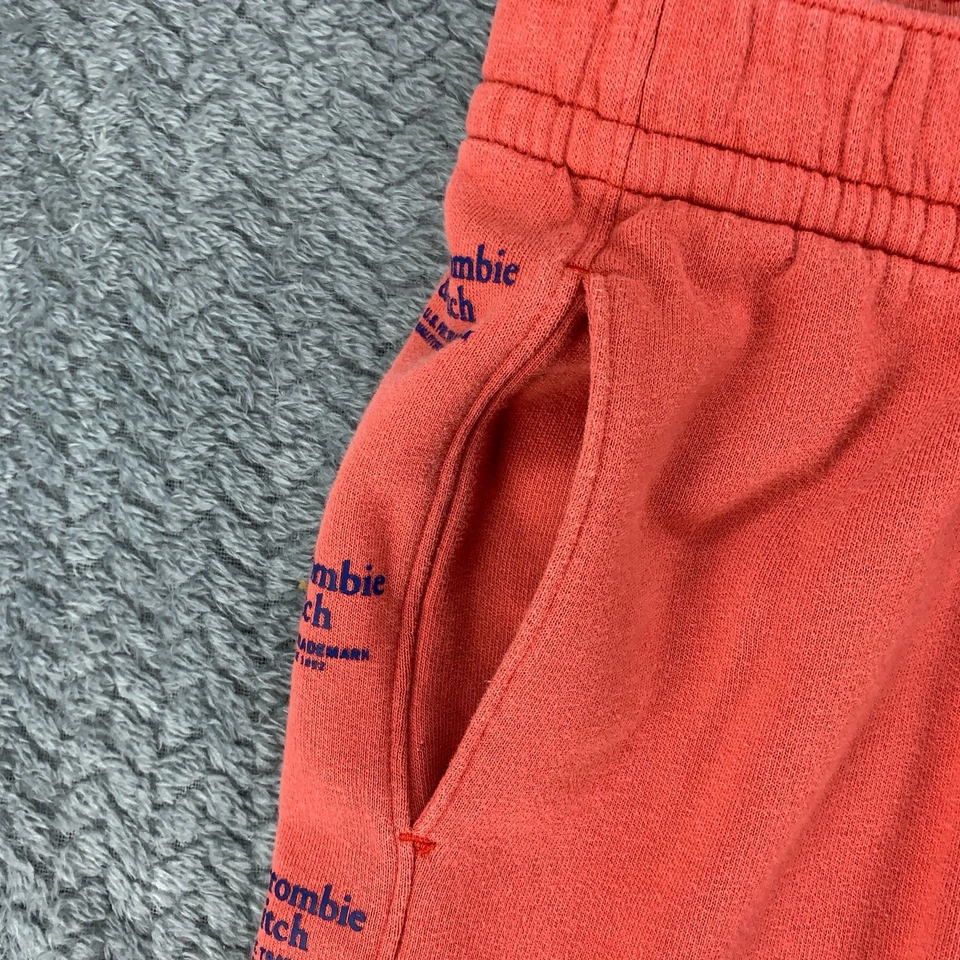 Pantalones Cortos De Colección Abercrombie Fitch Para Hombre Pequeños Salmón Cintura Elástica Cordón Y2K Foto 4 de 4
