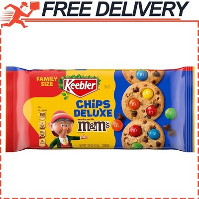 Keebler Chips Deluxe Cookies w/ M&M s Chocolate Chip Cookies Family Size 14.6oz