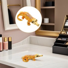 Mini Jewelry Box Zinc Alloy Enamel Animal Figurine Trinket Box with Rhinestones