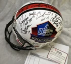 Multi-Autographed (34 Signatures) Hall of Fame Replica Riddell FS Helmet - COA