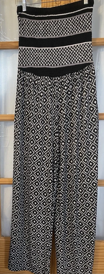 Mono Mlle Gabrielle Sin Tirantes 1X Pierna Ancha Blanco Negro Argyle Calzado Ciudad Foto 2 de 4