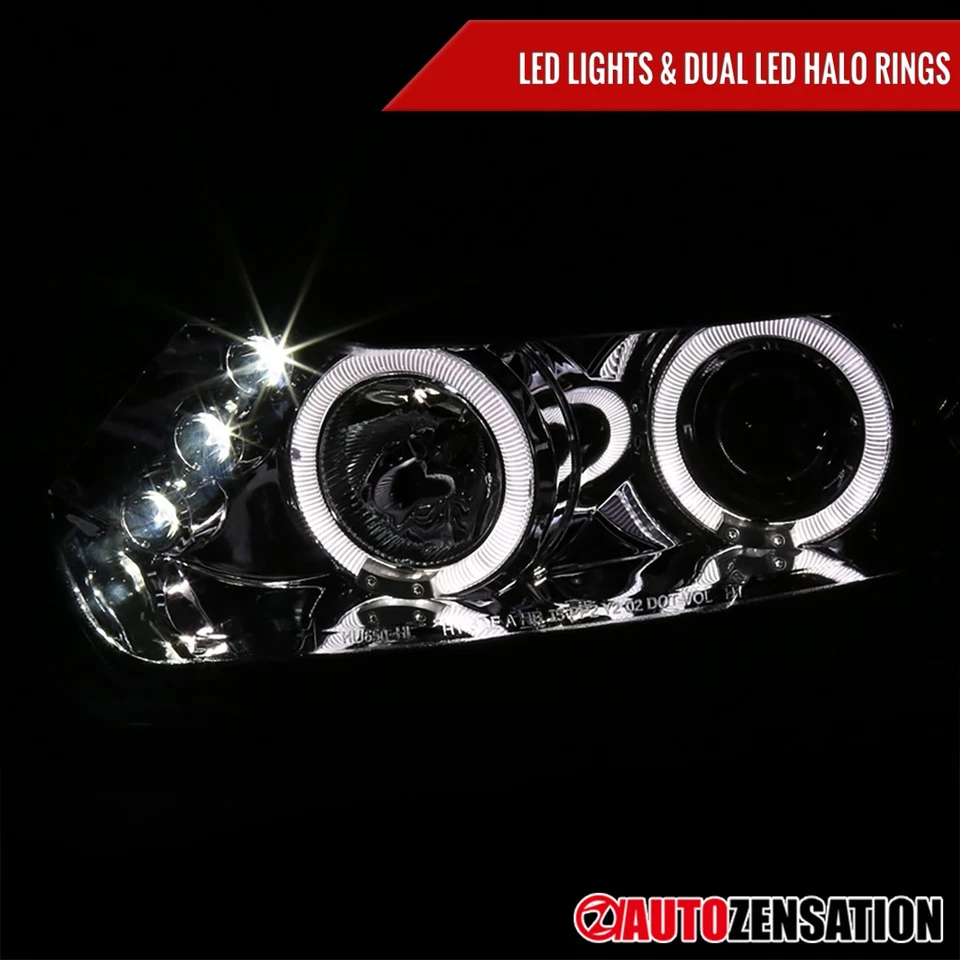 Fit 2006-2011 Honda Civic Coupe LED Halo Projector Headlights Lamps Left+Right Foto 4 de 4