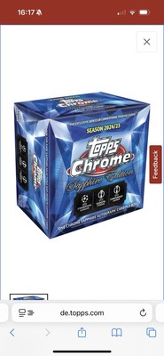 2024/25 Topps Chrome  Sapphire UEFA Club Competitions - Hobby Box