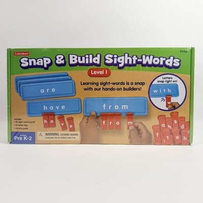 Lakeshore Snap & Build Sight-Words Level 1 TT752 New Sealed Pre-K 2