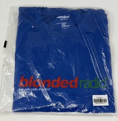 Brand New Frank Ocean Blonded Logo Official T-Shirt - Blue Red Green Size Large