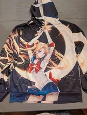 Sailor Moon Custom Pullover Hoodie Long Sleeve Womens XXL
