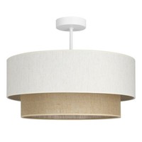 Deckenlampe Wohnzimmer Jute Weiß Beige E27 Ø 45 Cm Deckenleuchte Schlafzimmer