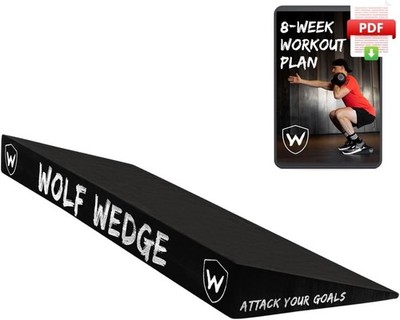 Wolf Strength Squat Wedge Block   Heel Elevated Slant Board Squats One-Piece