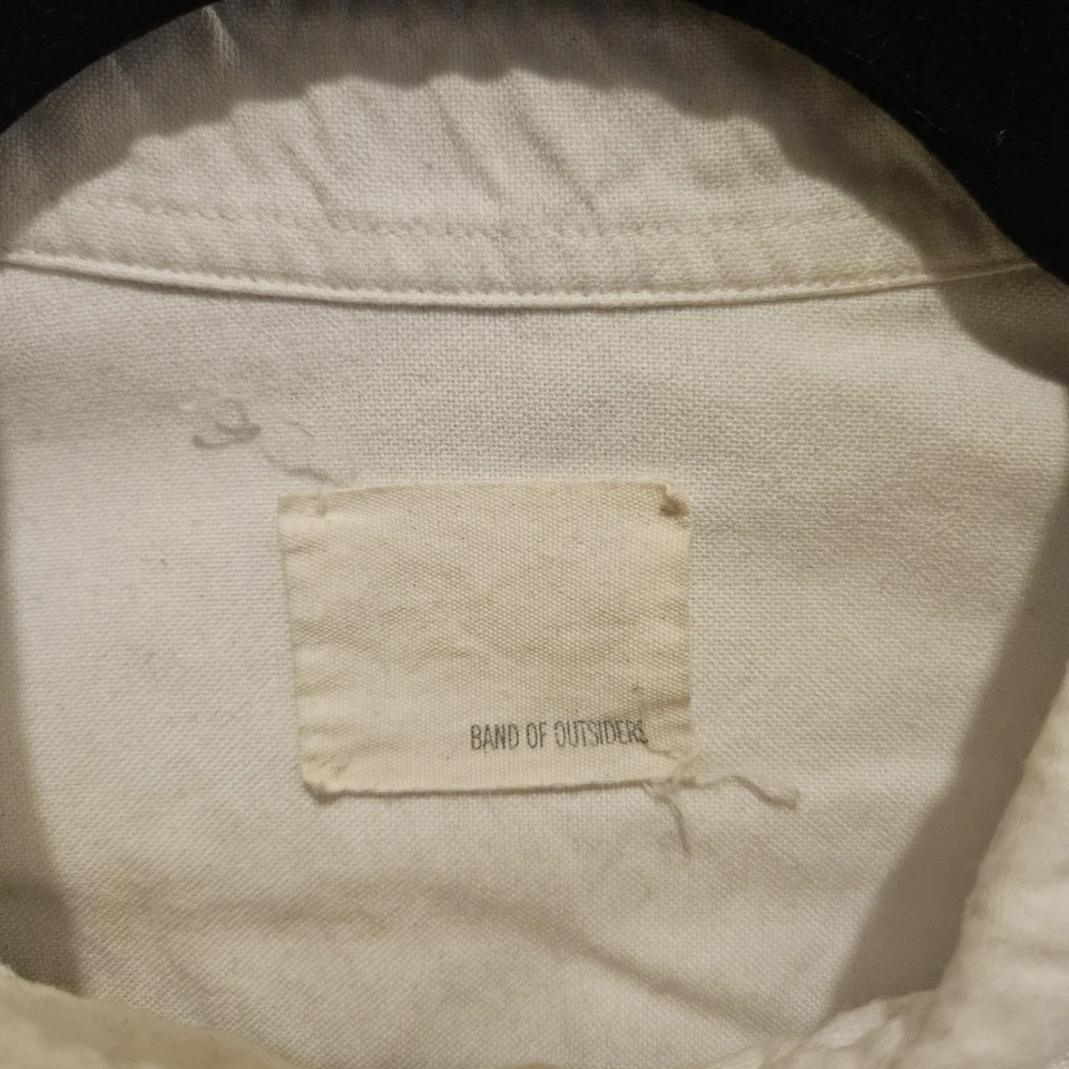 Mens Band Of Outsiders Tuxedo Style Oxford In White Size Small  RARE - Image 3 of 4