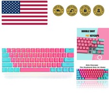 61 Keycaps 60 Percent Miami Keycaps Set PBT K...