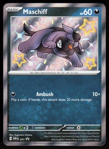 Maschiff 071 Scarlet & Violet Promo Pokemon - Promo Holo NM