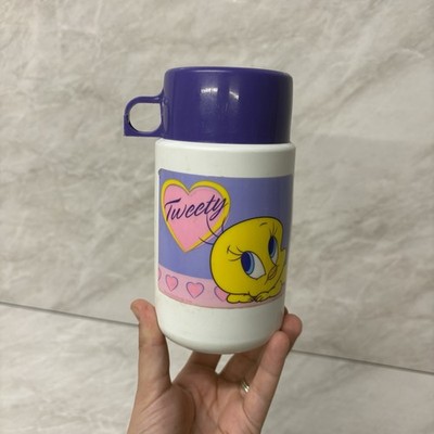 Vintage 90 s Thermos Flask Tweety Looney Tunes Design 