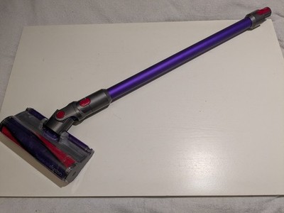 Dyson V6 Fluffy Soft Roller Bürstenkopf für Hartböden und Verlängerungsstange blau