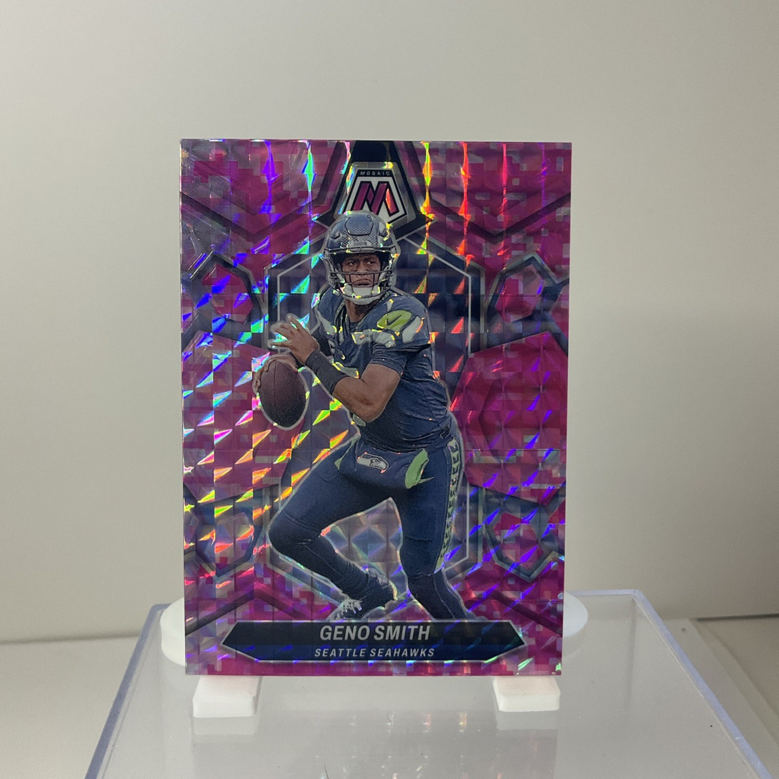 2024 Panini Mosaic - Geno Smith #197 Camo Pink Mosaic Prizm