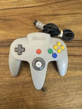 Nintendo 64 Grey Controller NUS-005 Official N64 OEM-TESTED-Gray