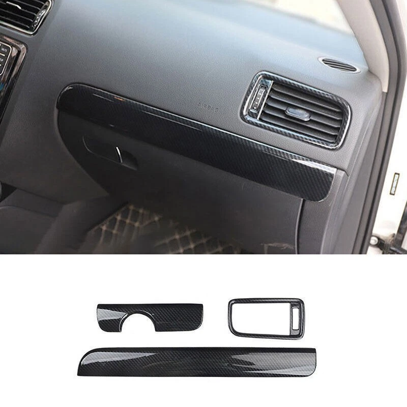 For Volkswagen Jetta Mk6 2015-2018 Carbon Fiber Central Console Dashboard Strip - Изображение 2 из 4