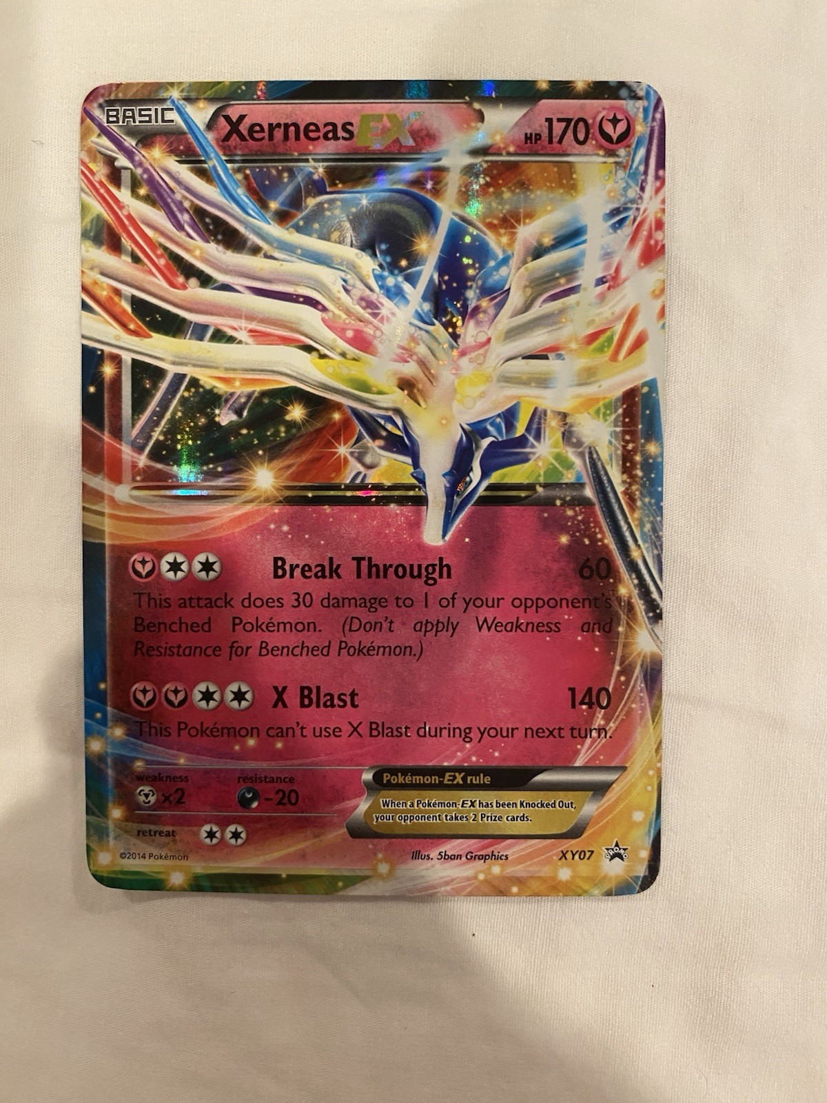Pokémon TCG Xerneas EX XY07 Black Star Promo Holo Rare 2014