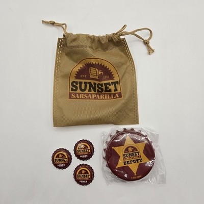 Fallout Jones Soda Sunset Sarsaparilla Vault-Tec Collectible Set Caps/Opener