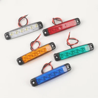 6 LED 12V 24V Anhänger Lkw Oberflächenmontage gelb/weiß/rot/blau/grün 2~10 Stück - Bild 1 von 4