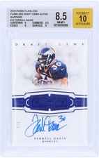 Terrell Davis Broncos Signed 2018 Panini Flawless #DG-TD #2/3 BGS 8.5/10 Card