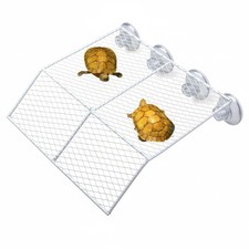 11x11x1.7 Inch White Heavy Duty Metal Turtle Basking Platform Aquarium