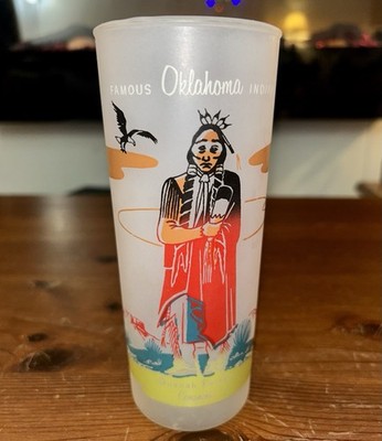 Vtg Knox Oil Blue Eagle Quanah Parker Comanche Famous Oklahoma Indians Highball