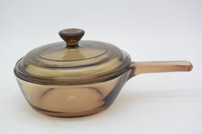Corning Vision Amber .5 Liter Saucepan Glass Usa Vintage Wp81c Pyrex Lid
