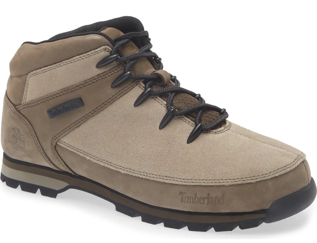 Timberland Euro Sprint Mid Nubuck Suede Boots A2K84 Medium Grey + Dark Brown image 2