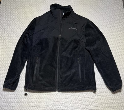 Columbia Sportswear Company Full Zip Fleece Jacket Omni Heat Technology Black L