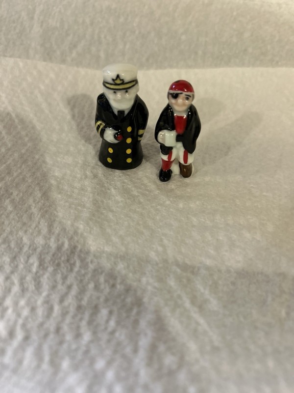 Vintage Bug House Captain And Mr. Salty Figurines