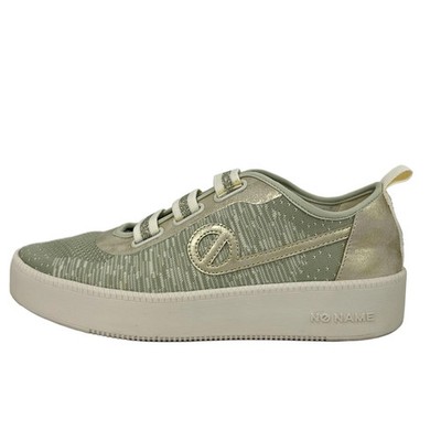 NONAME - Light Khaki Beige Gold Chemical Fiber Leather Women's Sneakers
