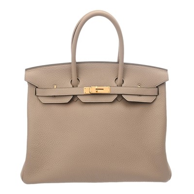 HERMES Birkin 35 Togo Trutierle Gray unisex Handbag