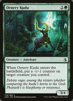 Ornery Kudu NonFoil Amonkhet 178 NM MTG