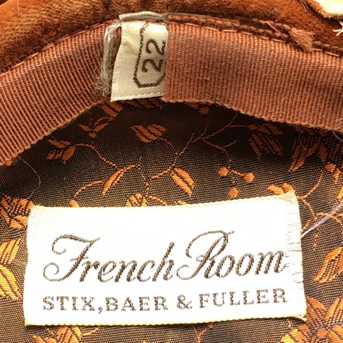Vintage 50er rostfarben gefiedert Pillbox Hut Kappe französisches Zimmer Stix Bauer Fuller 22 - Bild 3 von 11