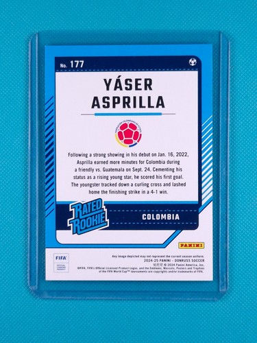 Panini Donruss Soccer 2024-25 Yaser Asprilla /99 Red Rated Rookie - 第 2/2 張圖片