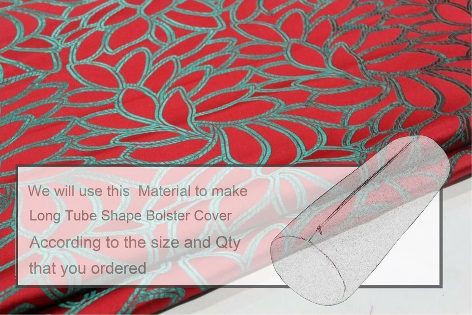 Funda de refuerzo*Funda de almohada de yoga tubo largo con brocado brocado de rayón rosa flora*BA3 Foto 3 de 4