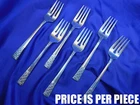 LUNT COLUMBINE STERLING SILVER SALAD FORK - EXCELLENT CONDITION