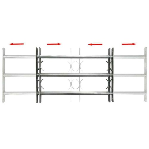 Stahl Fenstergitter Gitter Sicherheitsgitter Einbruchschutz ausziehbar + Schrau - Bild 16 von 22