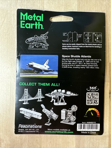 Fascinations Metall Erde SPACE SHUTTLE ATLANTIS 3D Modellbausatz zum Selbermachen - Bild 3 von 4