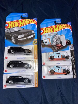 Hot Wheels 5 Car Lot. 3  94 Audi Avant RS2 And 2  32 Ford. All Brand New