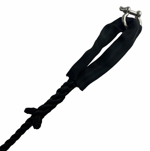 8mm Black 3st Nylon Rope x 25m Anchor Rope On A Reel C/W 12" Protected Soft Eye - Picture 6 of 6