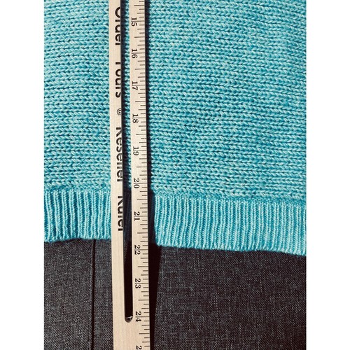 CAbi Sweater Women Small Aqua Blue Big Knit Frosty Oversized Comfort - Picture 6 of 7