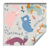 10M Vlies Tapete Kinderzimmer FröHliche Bunte Tiere Xxl 851