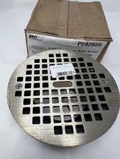 PROFLO PF42889 Nickel 6" Grate With 4" Adjustable Drain Barrel Top