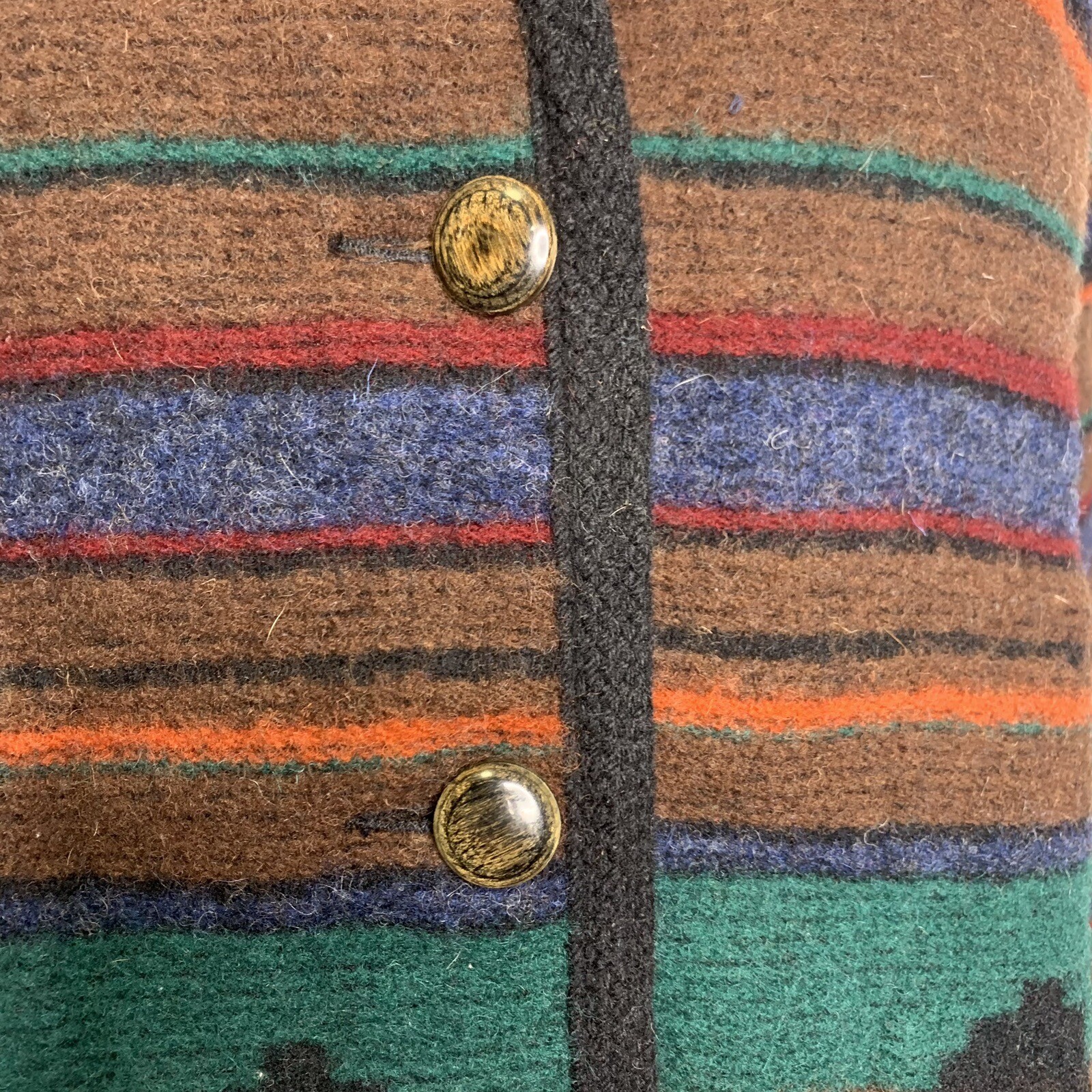 Vintage WOOLRICH Aztec Southwest Cowboy Boots Wool Blend Blanket Jacket Coat M image 8